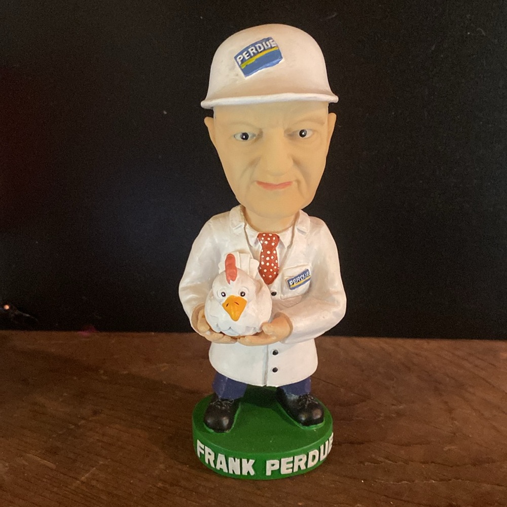 Retro Frank Perdue chicken man bobble head. @ 7 inches.